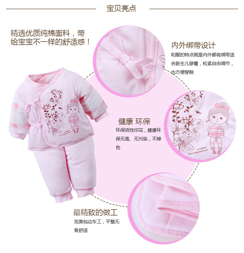 【惠州馆】 冬款新品婴儿衣服儿童棉衣套装加厚男女宝宝外出偏开保暖棉服