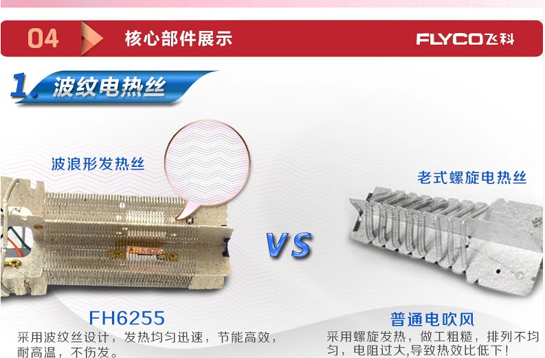 【惠州馆】飞科/FLYCO FH6255静音设计冷热风 折叠便携家用吹风机吹风