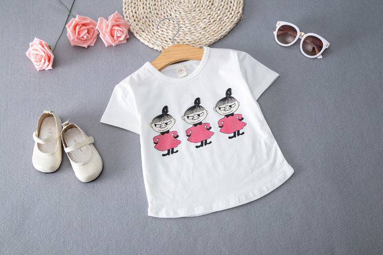  A6 韩版童装女童夏季纯棉卡通短袖t恤正版牛仔裙套装童套装