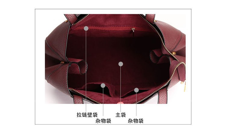 采宁 2018新款女士单肩包 拉链暗袋 水饺型 大容量时尚包包
