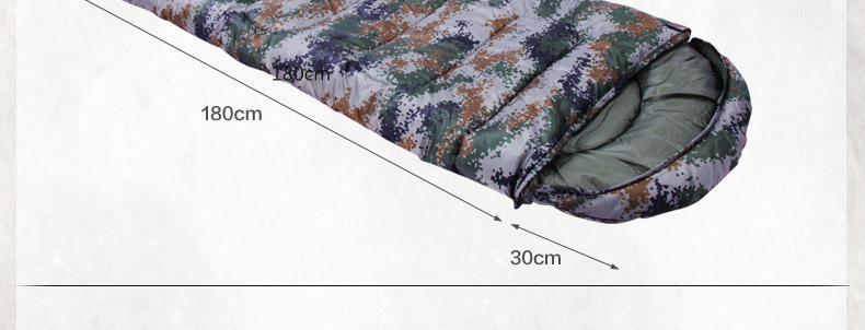 徽羚羊户外 数码迷彩睡袋 户外睡袋 加厚加宽睡袋信封式 1.6KG