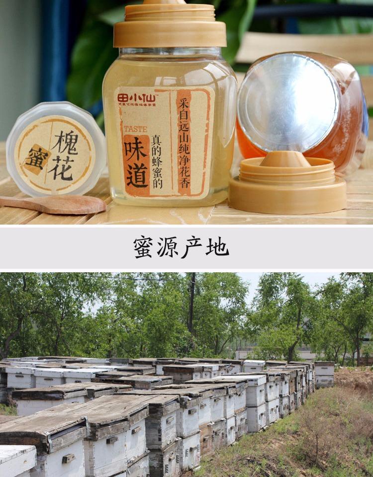 [田小仙槐花蜜500g]原生态纯天然农家自产成熟无添加蜂蜜新鲜