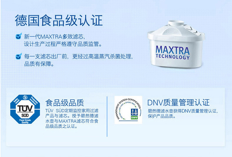 碧然德/BRITA 德国进口Maxtra滤芯 brita滤水壶净水壶净水器滤芯3只装