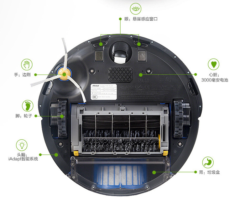 IROBOT 扫擦组合 529+380T家用智能拖地扫地擦地机器人清洁套餐 国行