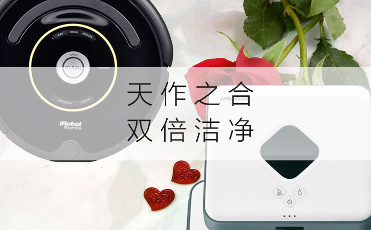 IROBOT 美国艾罗伯特扫擦套餐664+381智能扫地拖地擦地机器人组合 国行美国