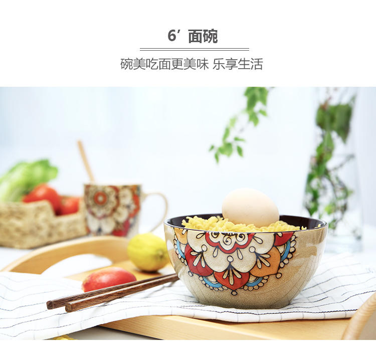醴陵20头手绘餐具套装 6人特色 创意西式陶瓷碗盘 个性家用送礼盒
