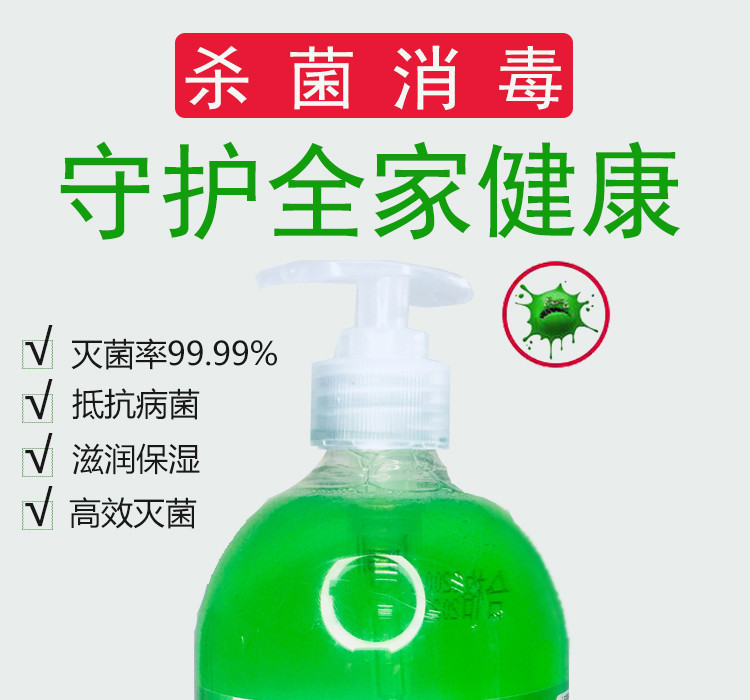 家漂 抑菌洗手凝胶洗手液500ml/瓶 便携式抑菌速干