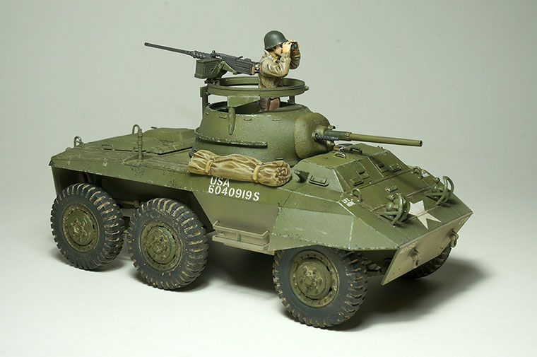 【指文模型】二战美军M8“灰狗”装甲车（免费定制铭牌文字内容）