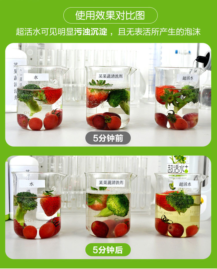 超活水+ 果蔬清洗剂 日本专利活性离子水 去农药无残留 促销装