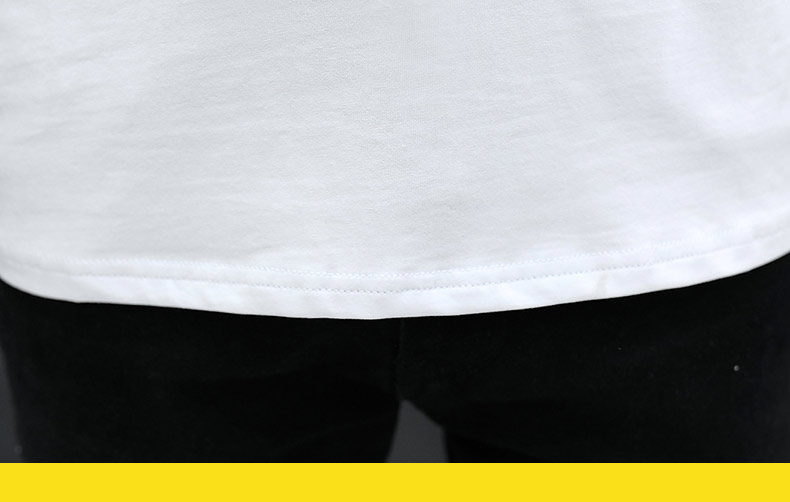 科斯登 休闲简约圆领短袖T恤男 2017夏季款字母印花青少年修身百搭男装T恤