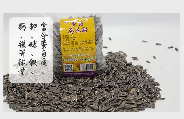 滇贝夕阳葵花籽250g*2袋  农家葵花籽原味葵花籽 瓜子生葵花籽