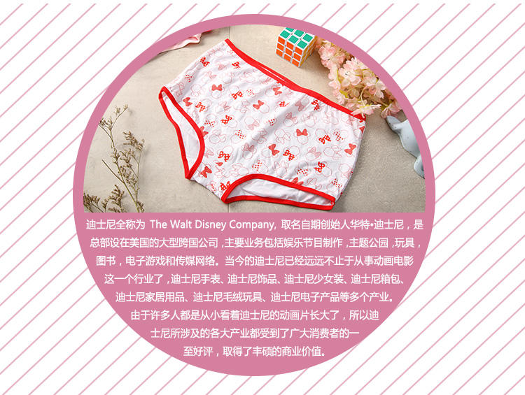 2条装卡通女童内裤(KITTY/米妮/冰雪奇缘等) 品质时尚精梳全棉内内 漂亮自信宝贝