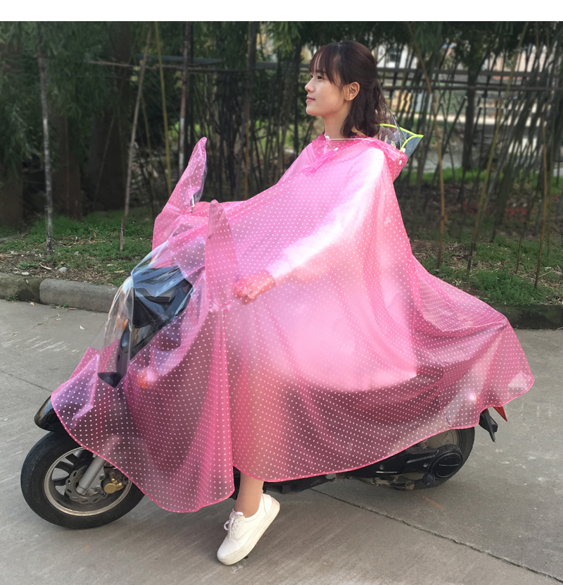 雨衣电瓶车单人透明骑行女成人韩国时尚防水电动自行车摩托车雨披