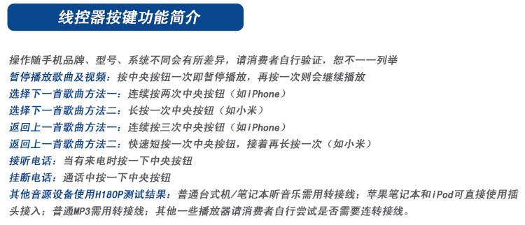 Edifier/漫步者 H180P耳塞式耳机重低音手机耳机耳麦带话筒入耳式