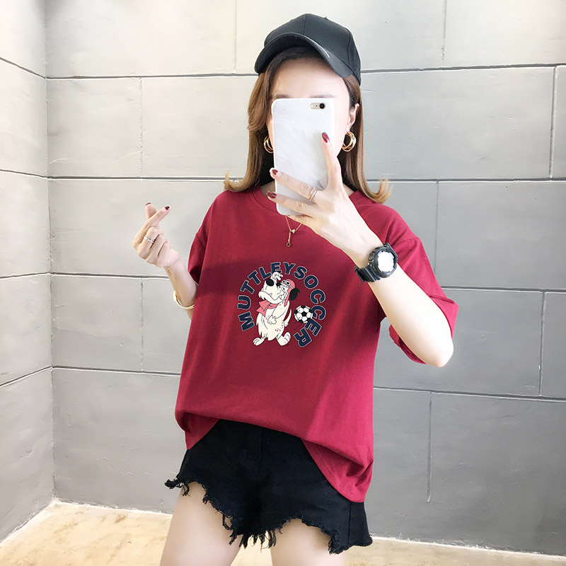 2020年新款韩版宽松网红上衣ins短袖t恤女卡通学生体恤打底衫夏季