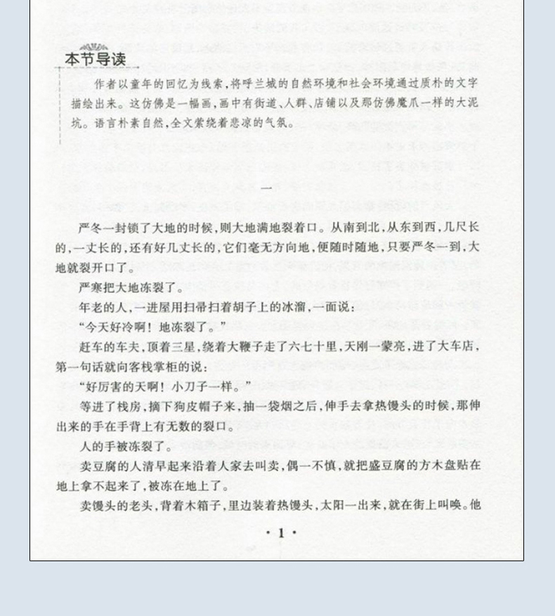 10本 朝花夕拾城南旧事童年在人间朱自清散文集钢铁是怎样炼成的呼兰河传骆驼祥子 10-15岁青少年名