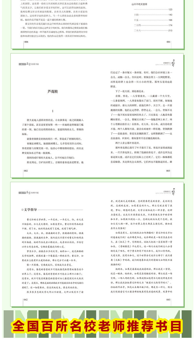 正版共2本 草房子+青铜葵花 曹文轩纯美小说系列儿童文学书籍小学初中生课外书阅读9-10-12-15