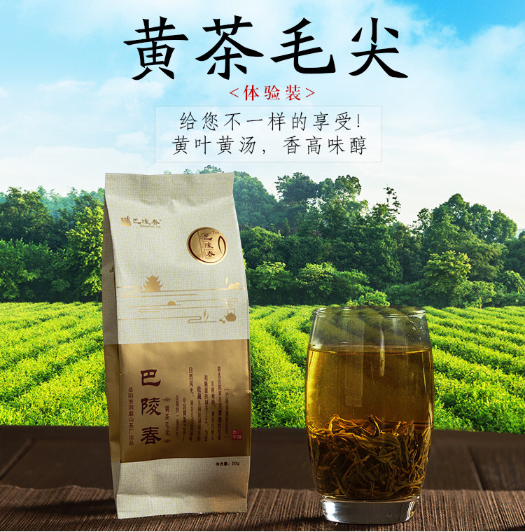 【岳阳馆】巴陵春北港黄茶黄毛尖2019新茶岳阳特产君山茶叶黄芽茶干烘50g