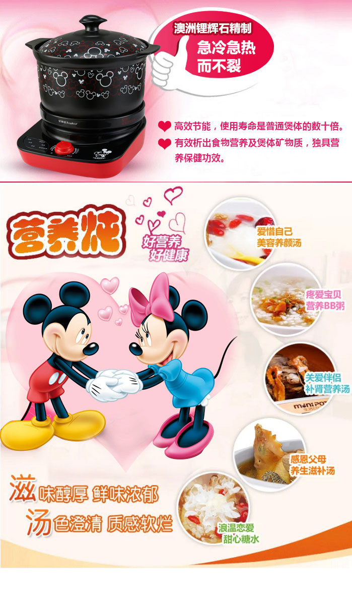 迪士尼/DISNEY东方食尚电炖锅 RDG25F