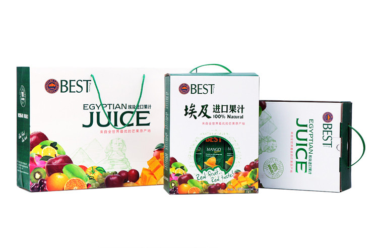 埃及进口BEST佰福特果汁礼品盒装原浆无添加节日礼盒送礼纯饮料200ml*12瓶