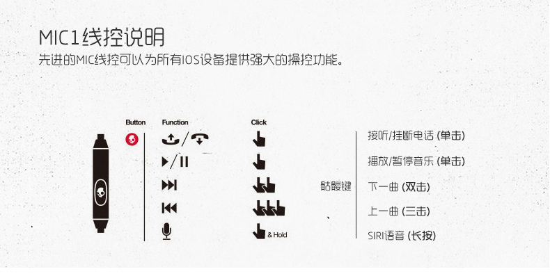 艾米娅 通用骷髅头魔音耳机入耳式重低音带麦线控降噪