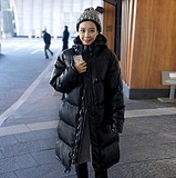 艾米娅 韩国2016新款冬装超大貉子毛领棉衣女外套中长款保暖加厚宽松棉服