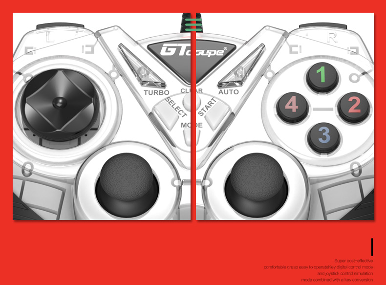 艾米娅 GT-X6 PC电脑游戏手柄win7/8有线USB震动xbox360实况fifa onlin