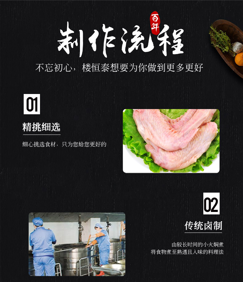 楼恒泰 香辣/香卤/盐焗鸭翅180g 温州特产零食 真空独立小包装