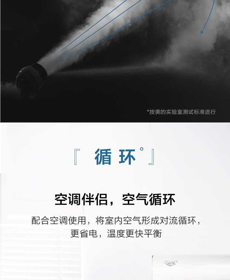 美的/MIDEA  电风扇定时遥控空气循环扇FGD18XCR落地扇直流变频低音远程强风智能线下同款