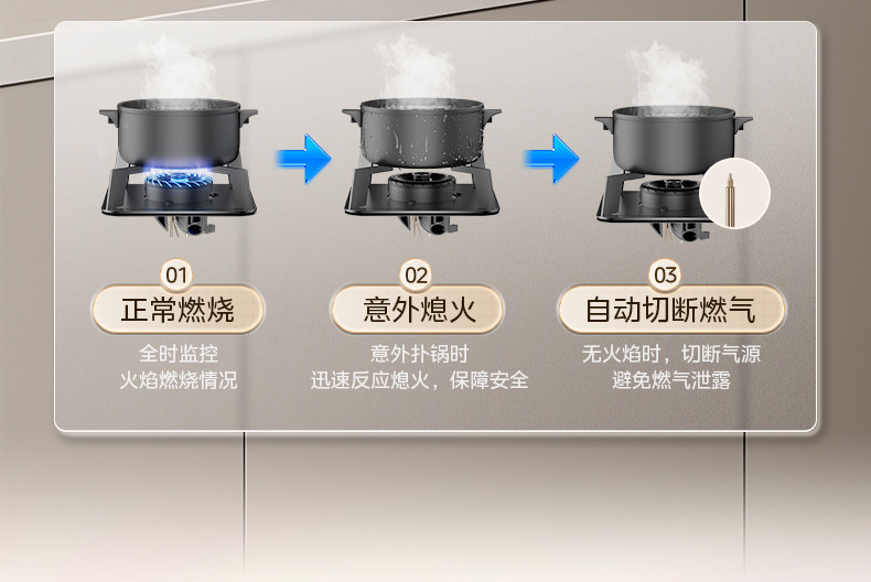 美的/MIDEA 家用嵌入式燃气灶Q310-M天然气灶煤气灶双灶5.0大火力