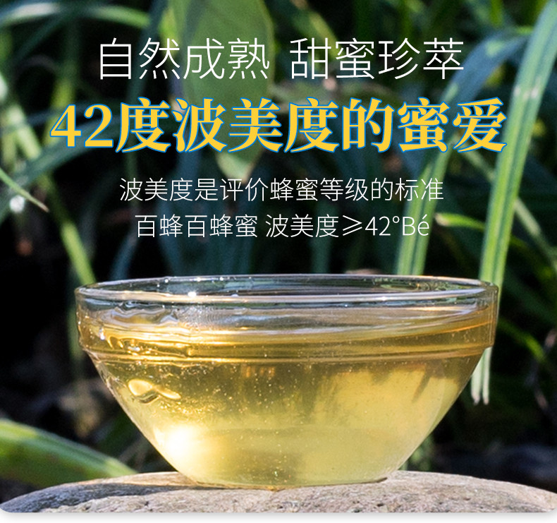 百蜂百土蜂蜜百花500g 农家自产野生峰蜜蜂窝蜜包装