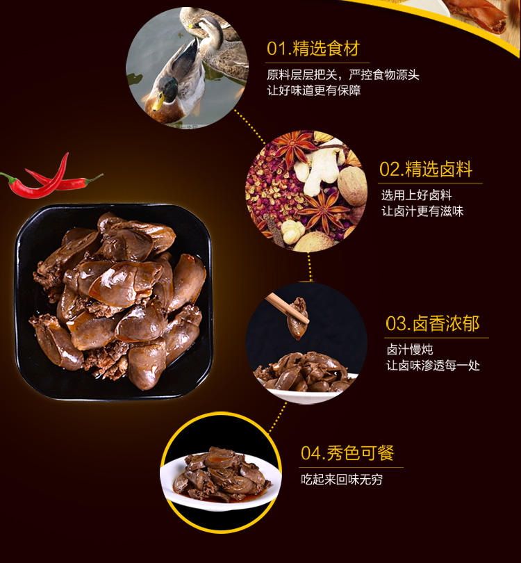 【三尺卤】自然足记旗下品牌卤菜 三尺羞味鸭心 120g/份