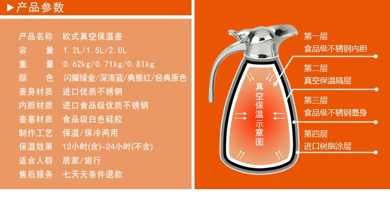 刀牌 真空保温瓶2L【邮乐上饶馆】