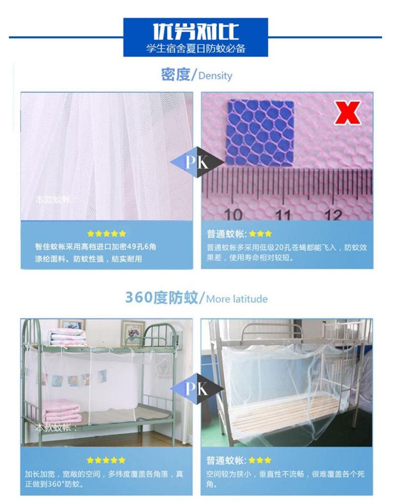 【邮乐吉安馆】雨蒙蒙蚊帐直销学生宿舍加密帐纱宫廷方顶落地单开门