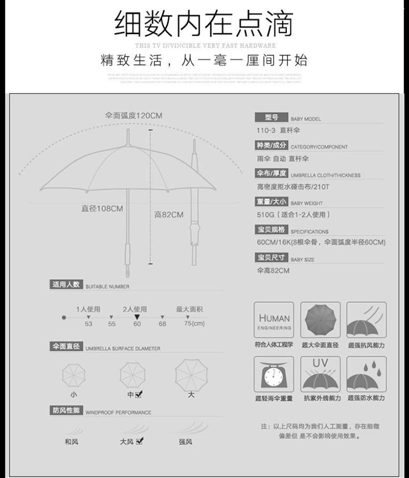 【邮乐吉安馆】LAN YU/蓝雨16骨雨伞防风商务伞 自动直杆伞长柄伞