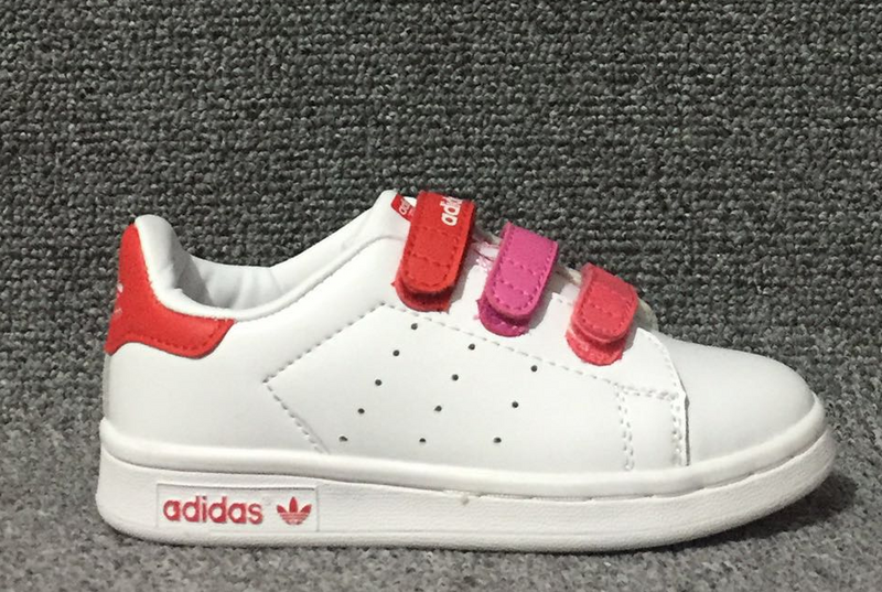 Adidas阿迪达斯三叶草童鞋17新款魔术贴男女大童史密斯板鞋M20607