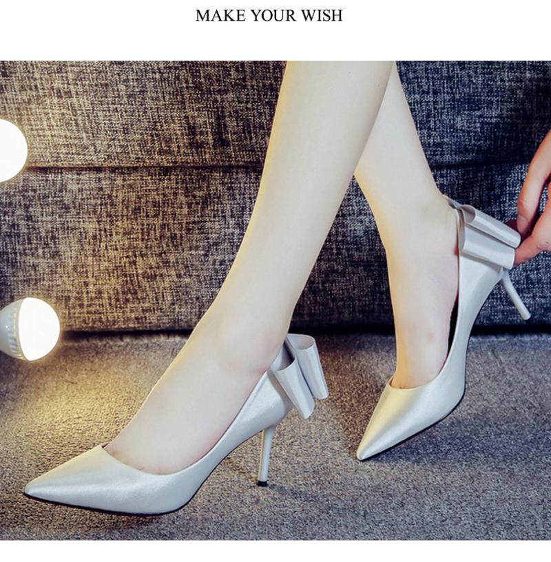 莫蕾蔻蕾6Q323细跟高跟鞋女性感尖头鞋浅口单鞋春季新款甜美OL女鞋子潮