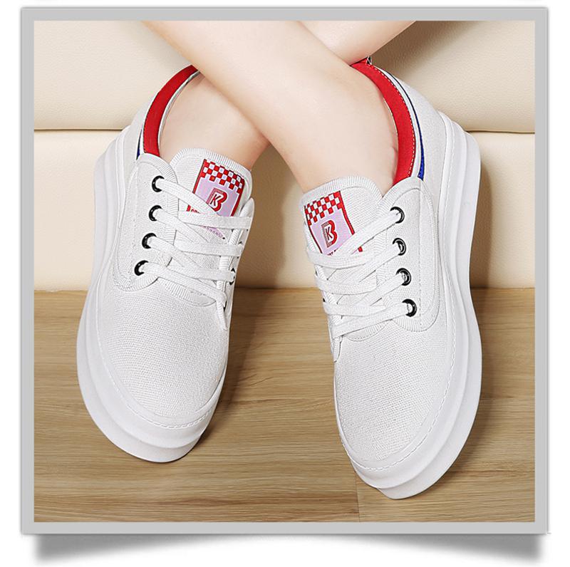 莫蕾蔻蕾6Q335板鞋女春季单鞋新款帆布鞋韩版学生百搭休闲平底小白鞋秋运动
