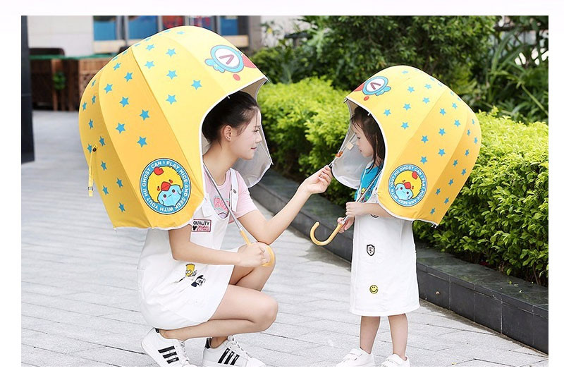 【限信阳地区积分兑换专用，不对外销售】星宝儿童头盔伞 创意小黄鸡款 儿童安全伞尾设计