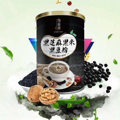 【邮乐 兰州馆】今磨房 黑芝麻黑米黑豆粉 500g/罐 20袋独立小包 全国包邮