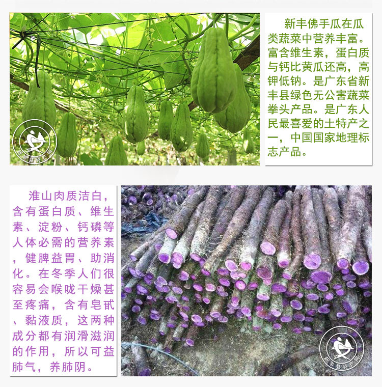 【新丰馆】新丰特产 佛手瓜面紫淮山面番薯面 非油炸 健康营养  一箱3斤装