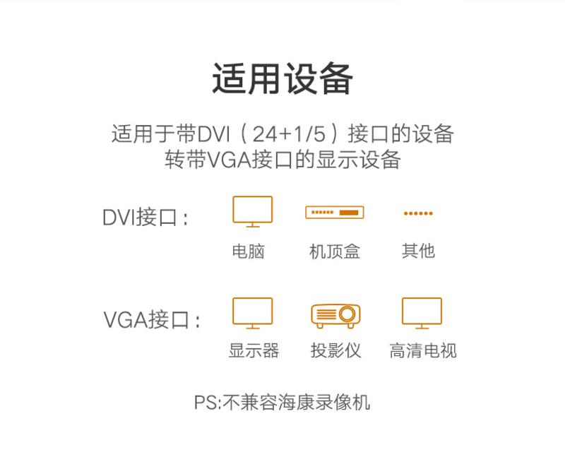 绿联（UGREEN）DV102 dvi转vga线公对公24+5转接线头转换电脑显示器连接线