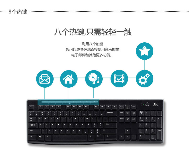 罗技/Logitech MK270无线键鼠套装键盘鼠标