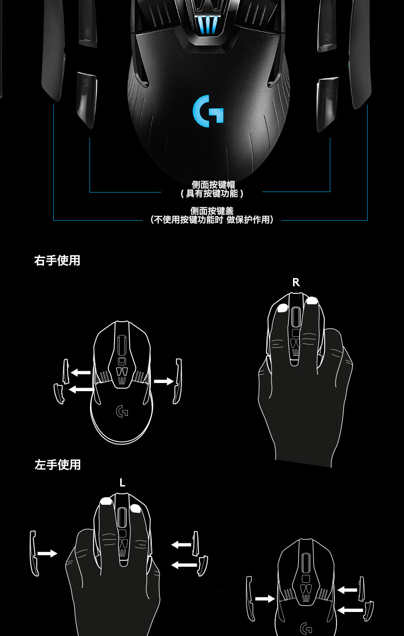 罗技/Logitech　G900有线/无线双模式游戏竞技鼠标