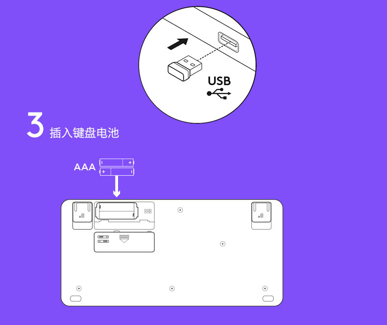 罗技/Logitech MK245 Nano迷你键鼠套装键盘鼠标MK240升级版套件