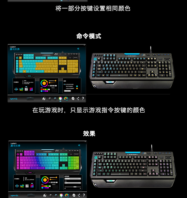 罗技/Logitech G910有线游戏炫彩背光机械键盘LOL/CF专业游戏键盘