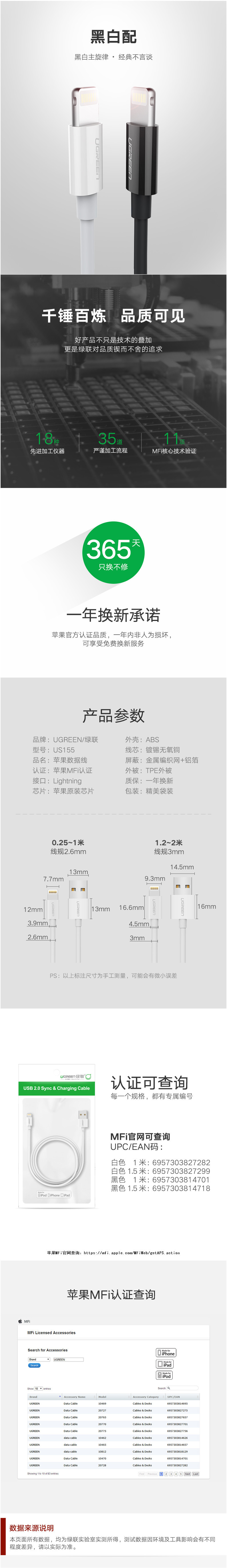 绿联（UGREEN） 绿联iPhone6数据线苹果X5六8s7Plus手机MFI认证iPad充电器