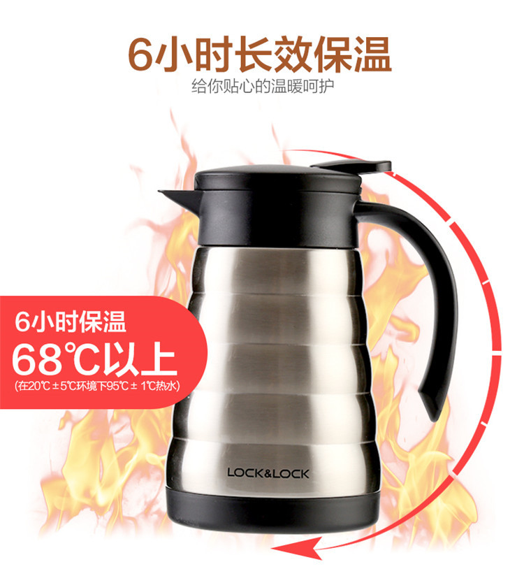 乐扣乐扣 美塔真空一键式不锈钢保温咖啡壶 600/800ml LHC1441/2