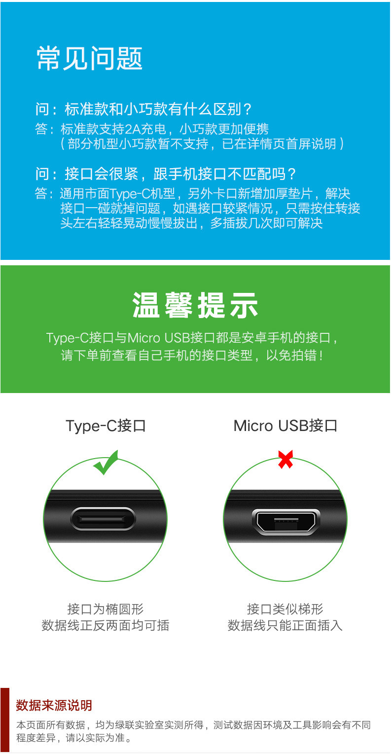 绿联（UGREEN） 绿联type-c转接头安卓转usb手机otg通用小米乐视数据线转换器