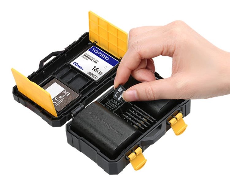 沣标(FB) 储存卡收纳盒LP-E6电池盒fz100索尼SD卡盒CF内存卡保护盒